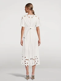Jilly Linen-Blend Belted Midi Dress
