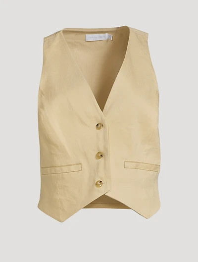 Deb Linen-Blend Vest