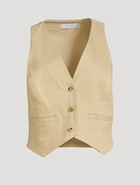 Deb Linen-Blend Vest