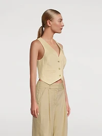 Deb Linen-Blend Vest