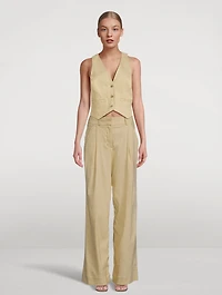 Deb Linen-Blend Vest