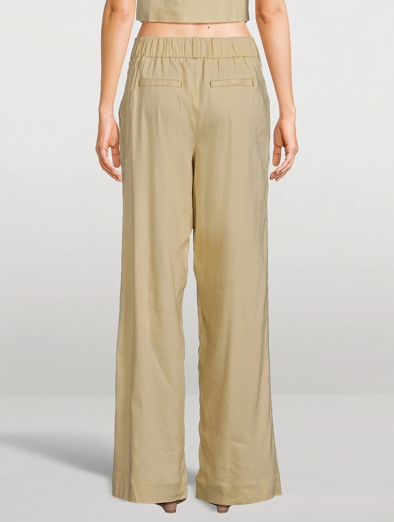 Tavar Linen-Blend Wide-Leg Pants