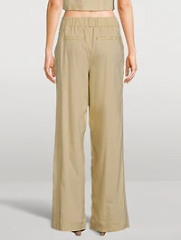 Tavar Linen-Blend Wide-Leg Pants