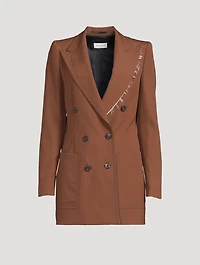 Bylee Raw-Edge Double-Breasted Blazer