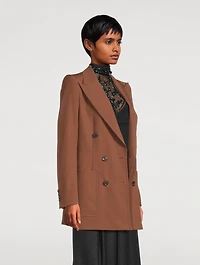 Bylee Raw-Edge Double-Breasted Blazer