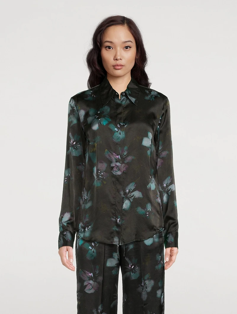 Chowy Silk Shirt Floral Print