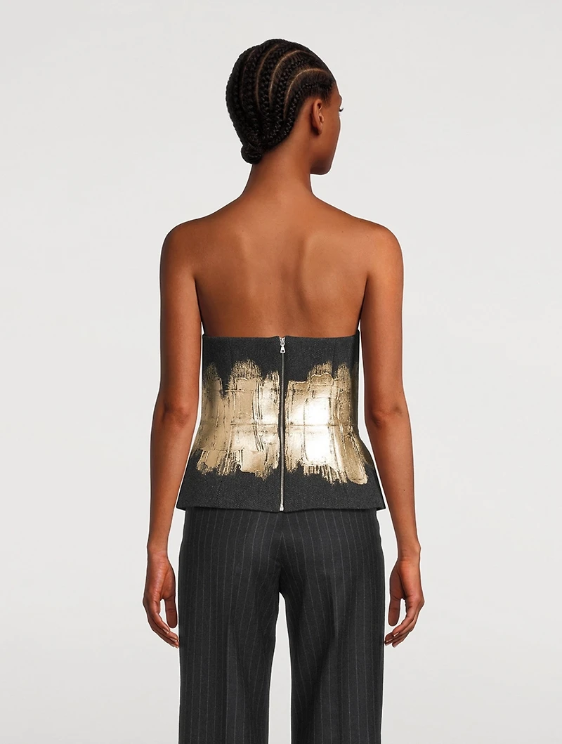 Ciao Hand-Painted Foil Bustier
