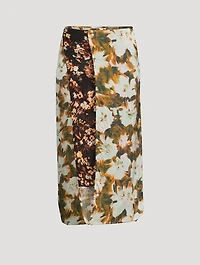 Spa Silk-Blend Midi Skirt