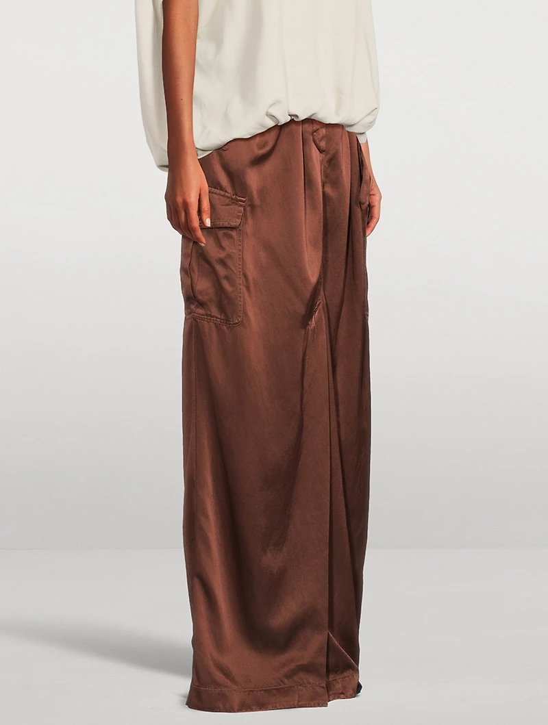 Savannas Overdyed Twill Maxi Skirt
