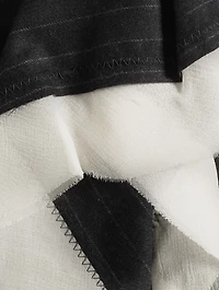 Sinam Wool Skirt Pinstripe Print