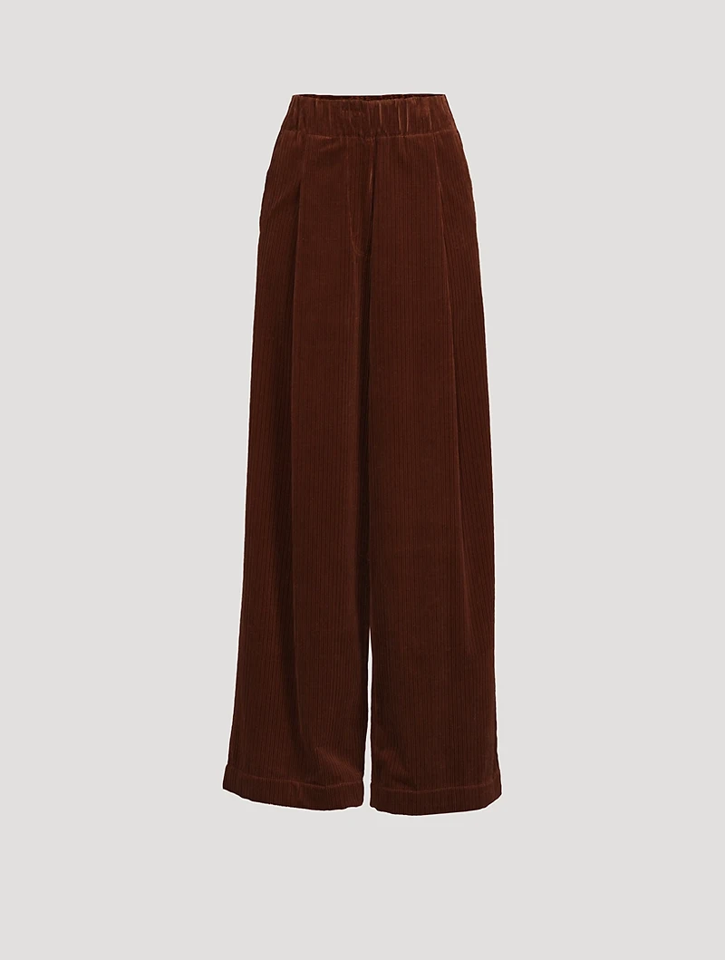 Pila Wide-Leg Corduroy Trousers