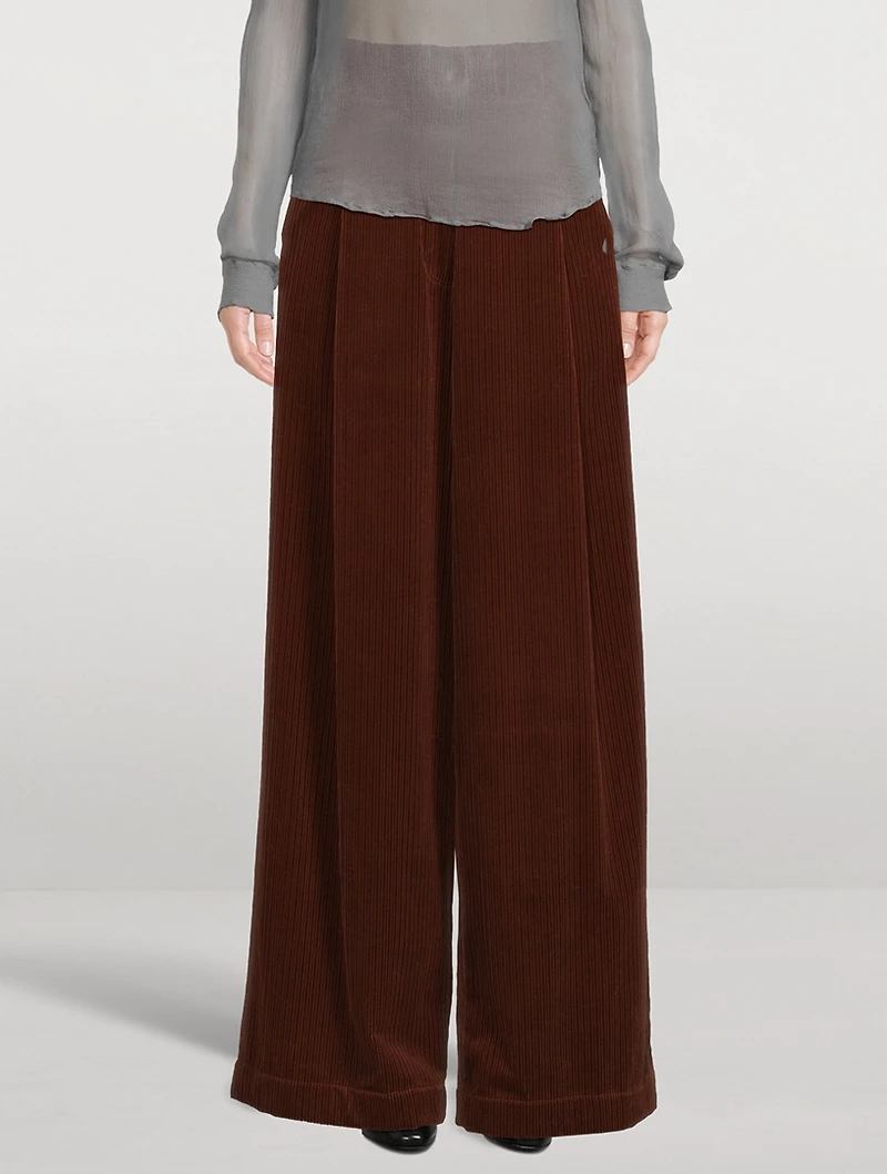 Pila Wide-Leg Corduroy Trousers