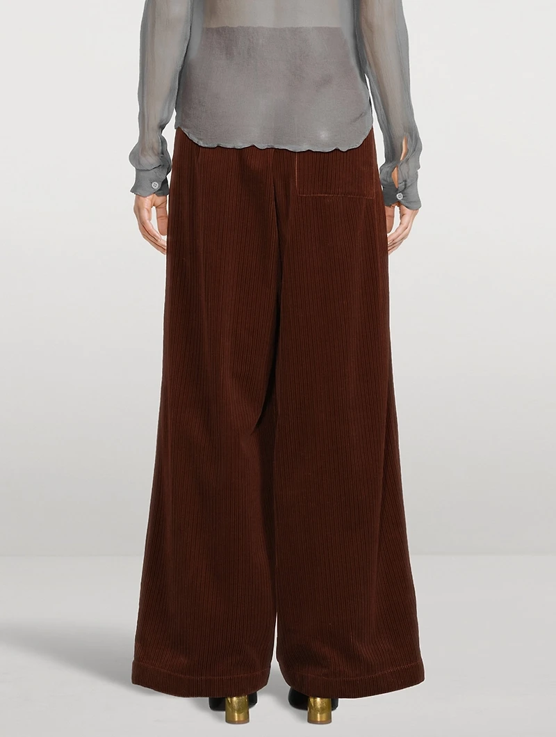 Pila Wide-Leg Corduroy Trousers