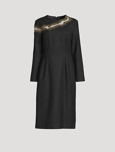 Delavina Wool Flannel Dress