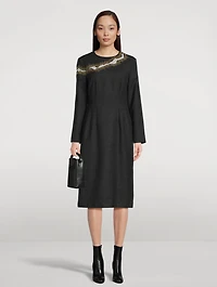 Delavina Wool Flannel Dress
