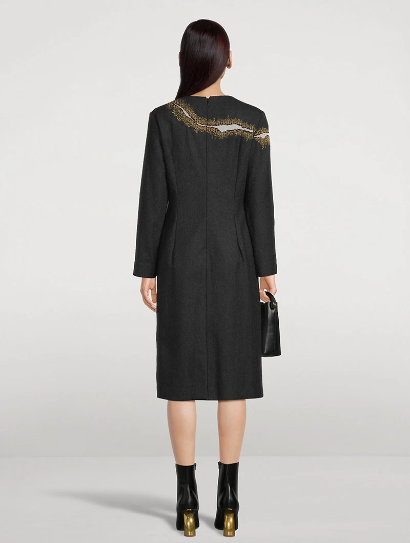 Delavina Wool Flannel Dress