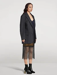 Damiana Mixed-Media Slip Dress