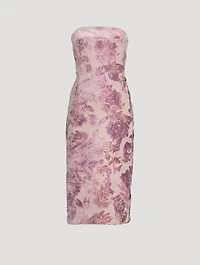 Diao Velvet Brocade Midi Dress