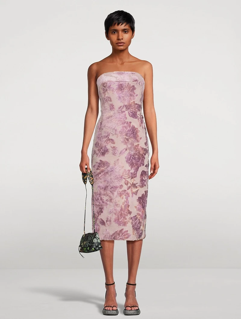 Diao Velvet Brocade Midi Dress