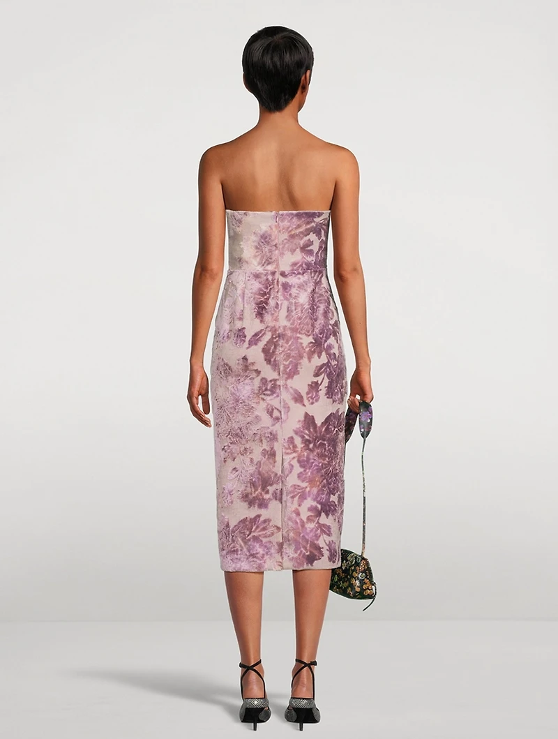 Diao Velvet Brocade Midi Dress