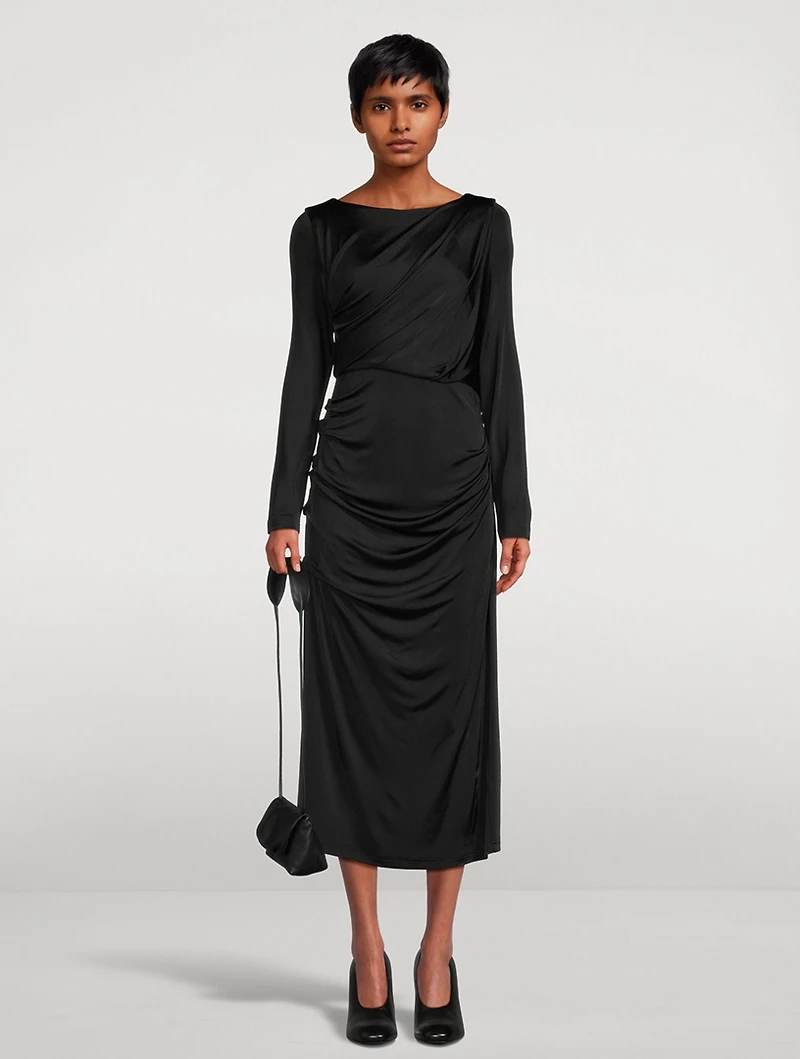 Hunewa Pleated Jersey Dress