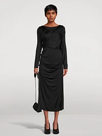 Hunewa Pleated Jersey Dress