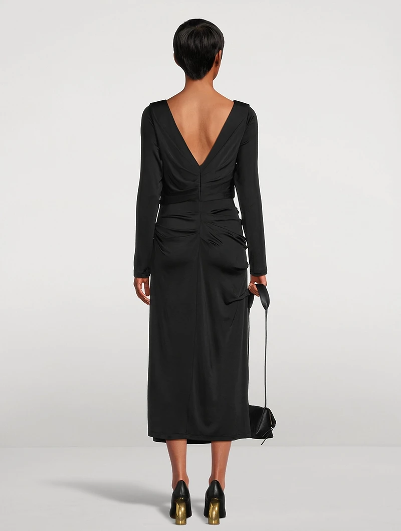 Hunewa Pleated Jersey Dress