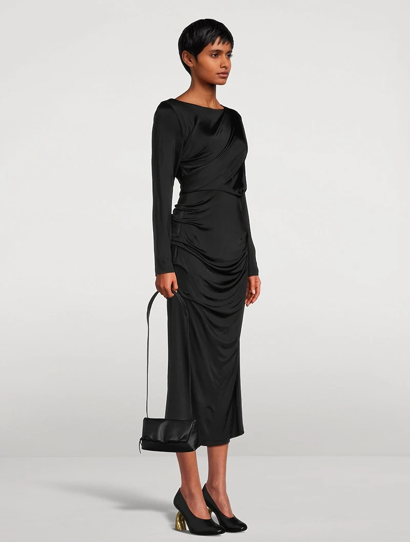 Hunewa Pleated Jersey Dress