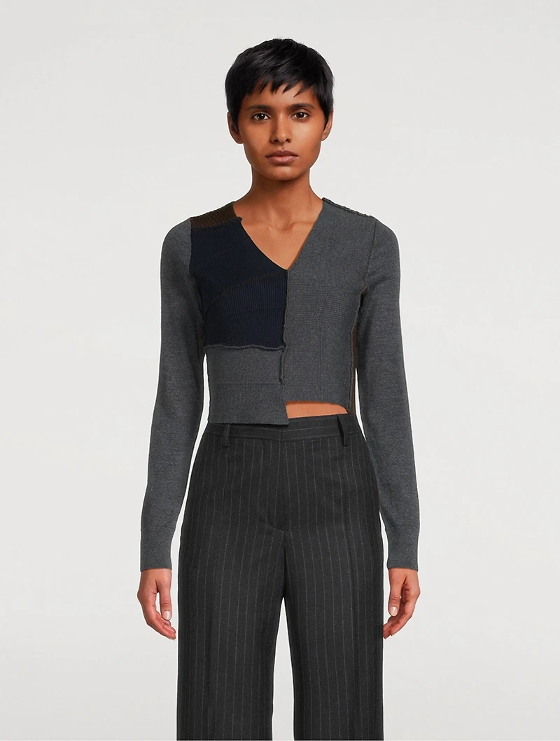 Tessa Patchwork Wool Sweater