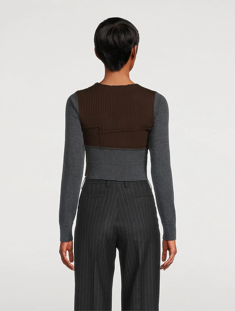 Tessa Patchwork Wool Sweater