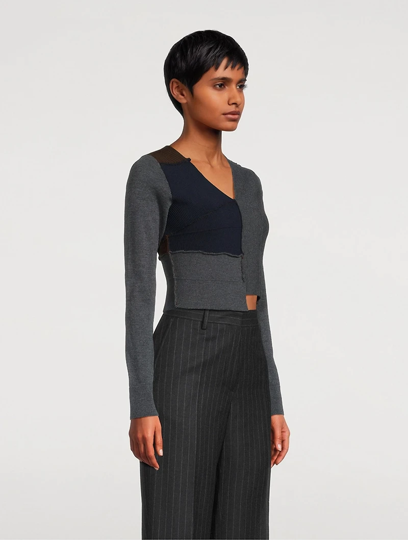 Tessa Patchwork Wool Sweater