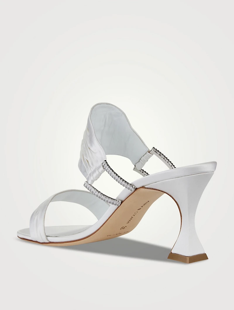 Chinap Gathered Satin Mules