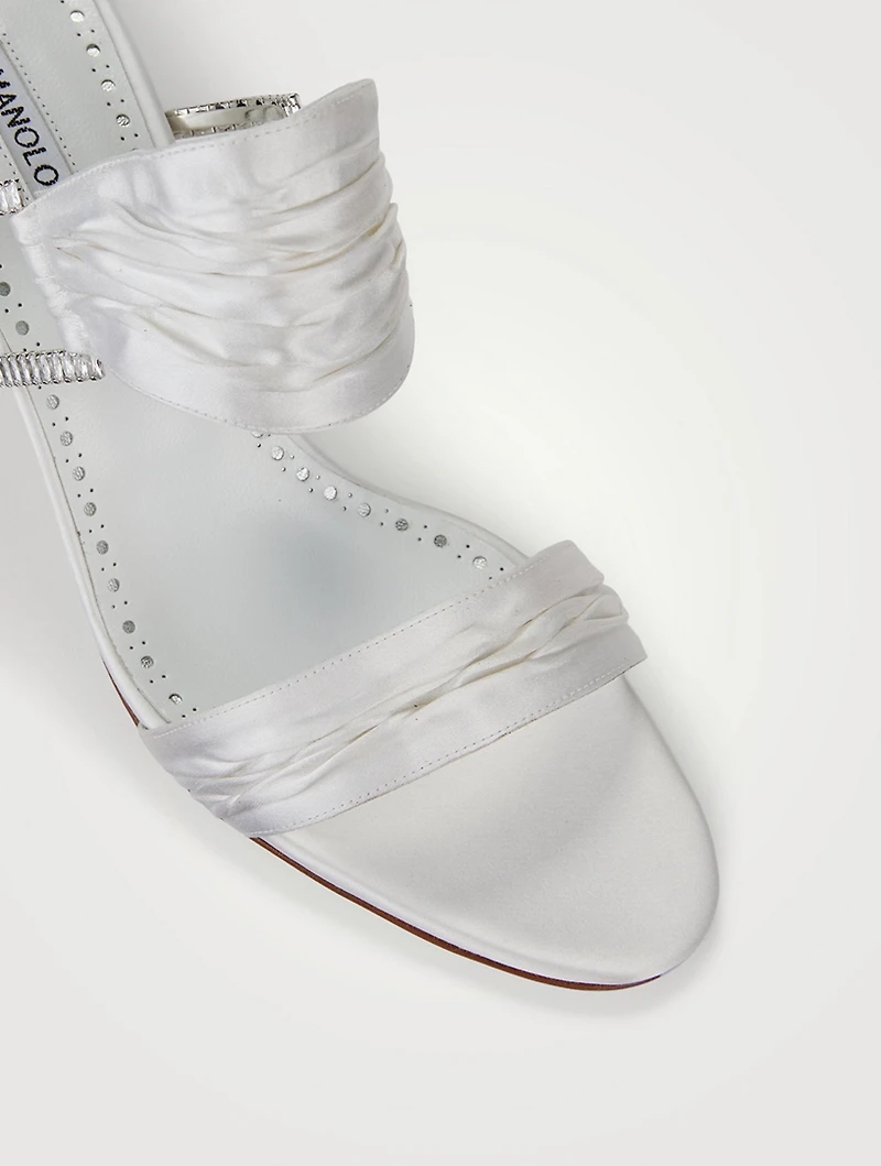Chinap Gathered Satin Mules