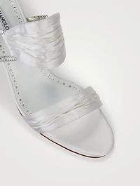 Chinap Gathered Satin Mules