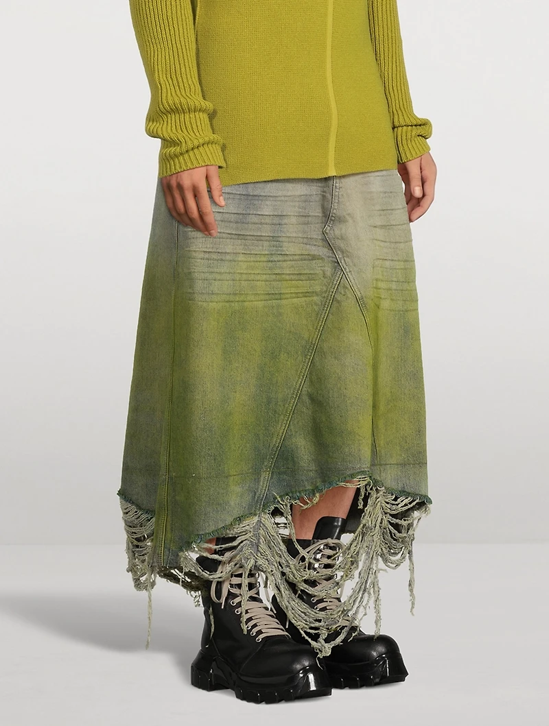 Luxor Godet Denim Skirt
