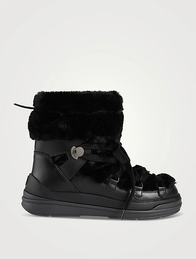 Insolux Faux Shearling-Trimmed Leather Boots