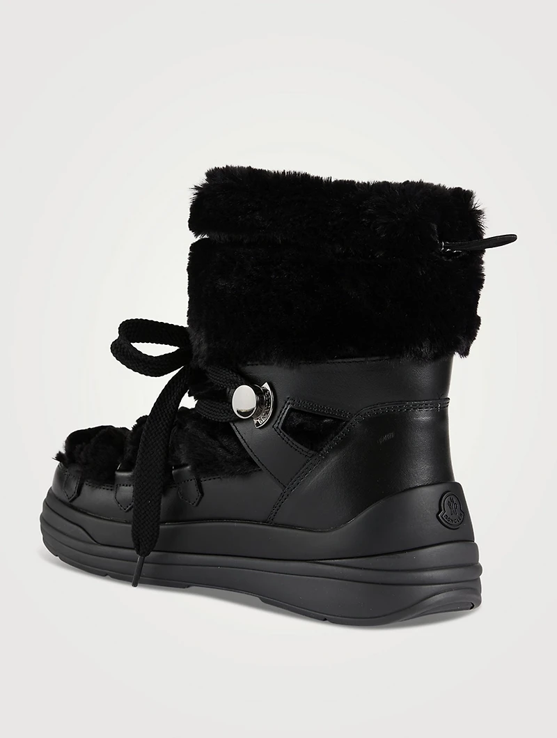 Insolux Faux Shearling-Trimmed Leather Boots