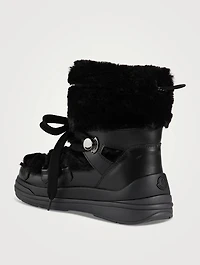 Insolux Faux Shearling-Trimmed Leather Boots