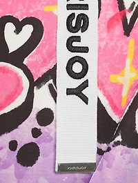 Puff Khris Down Jacket In Graffiti Love Print