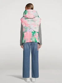Puff Iconic Velour Down Vest In Bandana Print