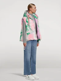 Puff Iconic Velour Down Vest In Bandana Print
