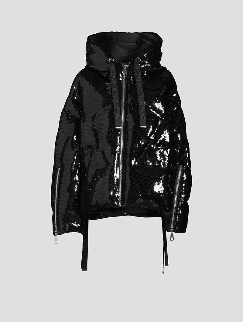 Puff Khris Scale Sequins Down Jacket