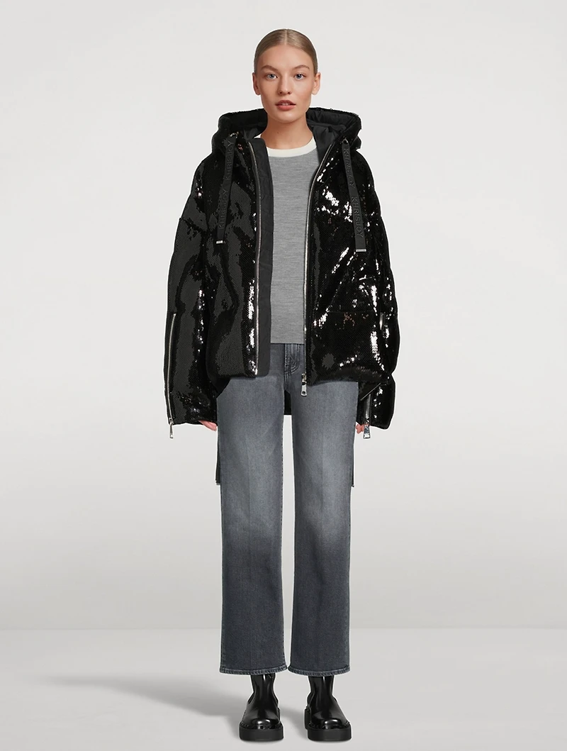 Puff Khris Scale Sequins Down Jacket