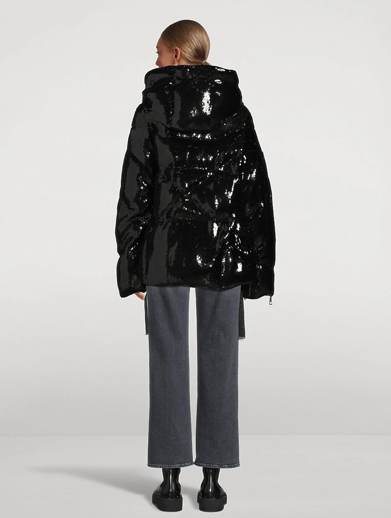 Puff Khris Scale Sequins Down Jacket