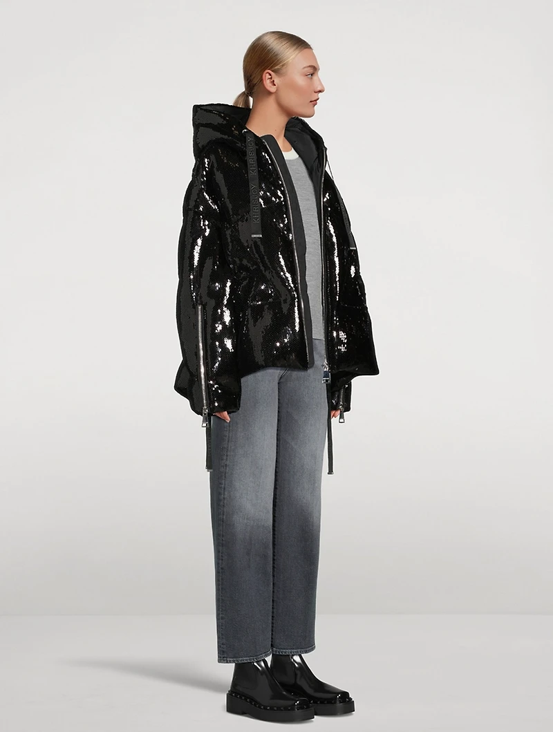 Puff Khris Scale Sequins Down Jacket