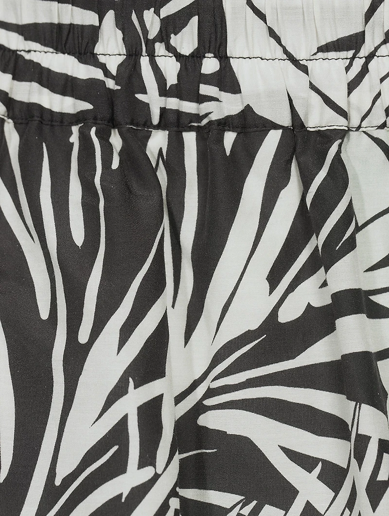 Drawstring Lounge Pants Palm Print