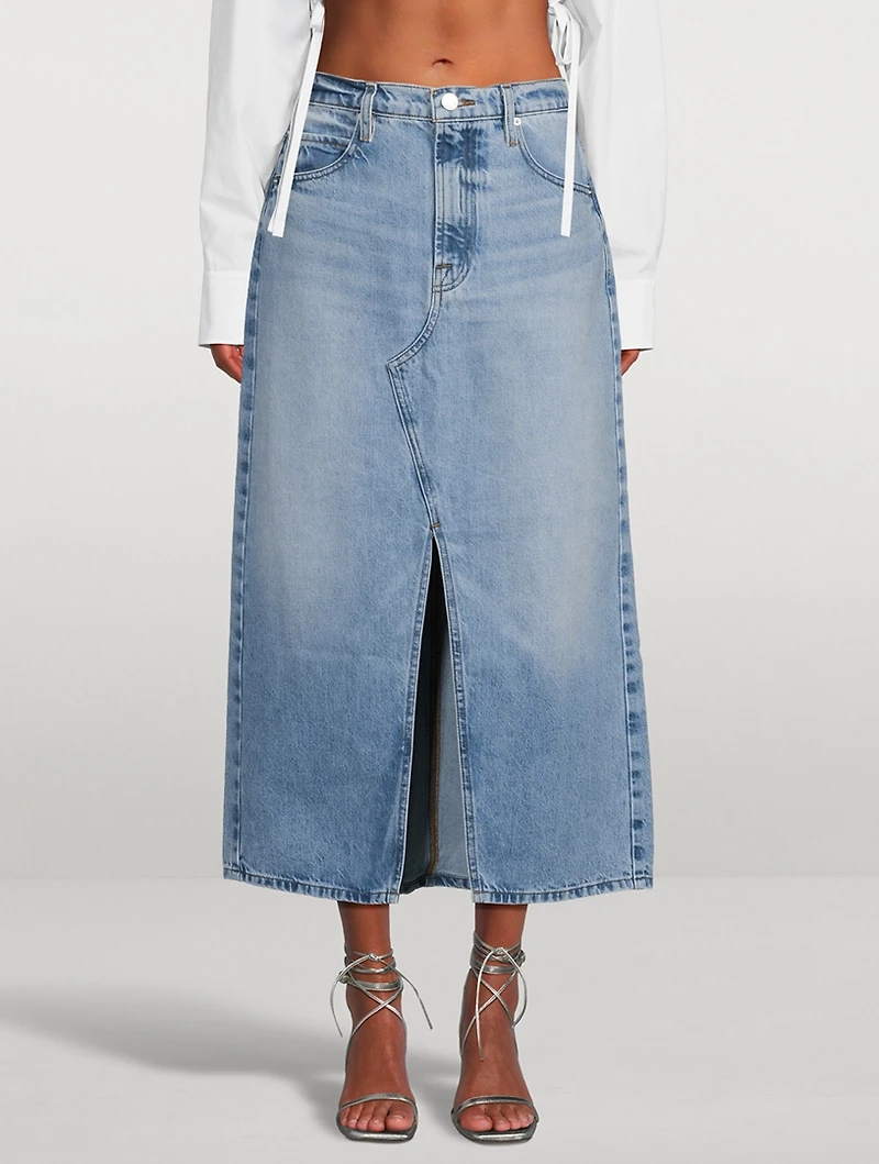The Midaxi Denim Midi Skirt