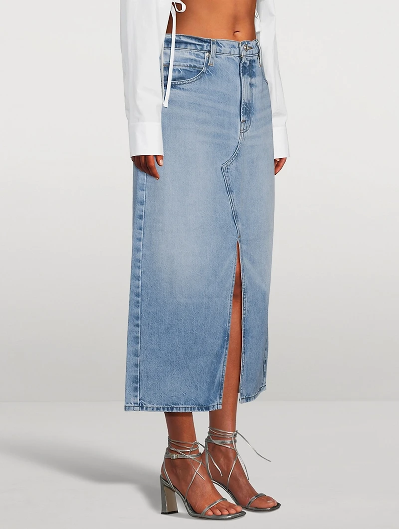 The Midaxi Denim Midi Skirt