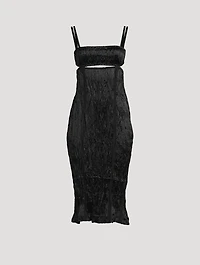 Crinkle Satin Slip Dress