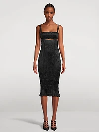 Crinkle Satin Slip Dress